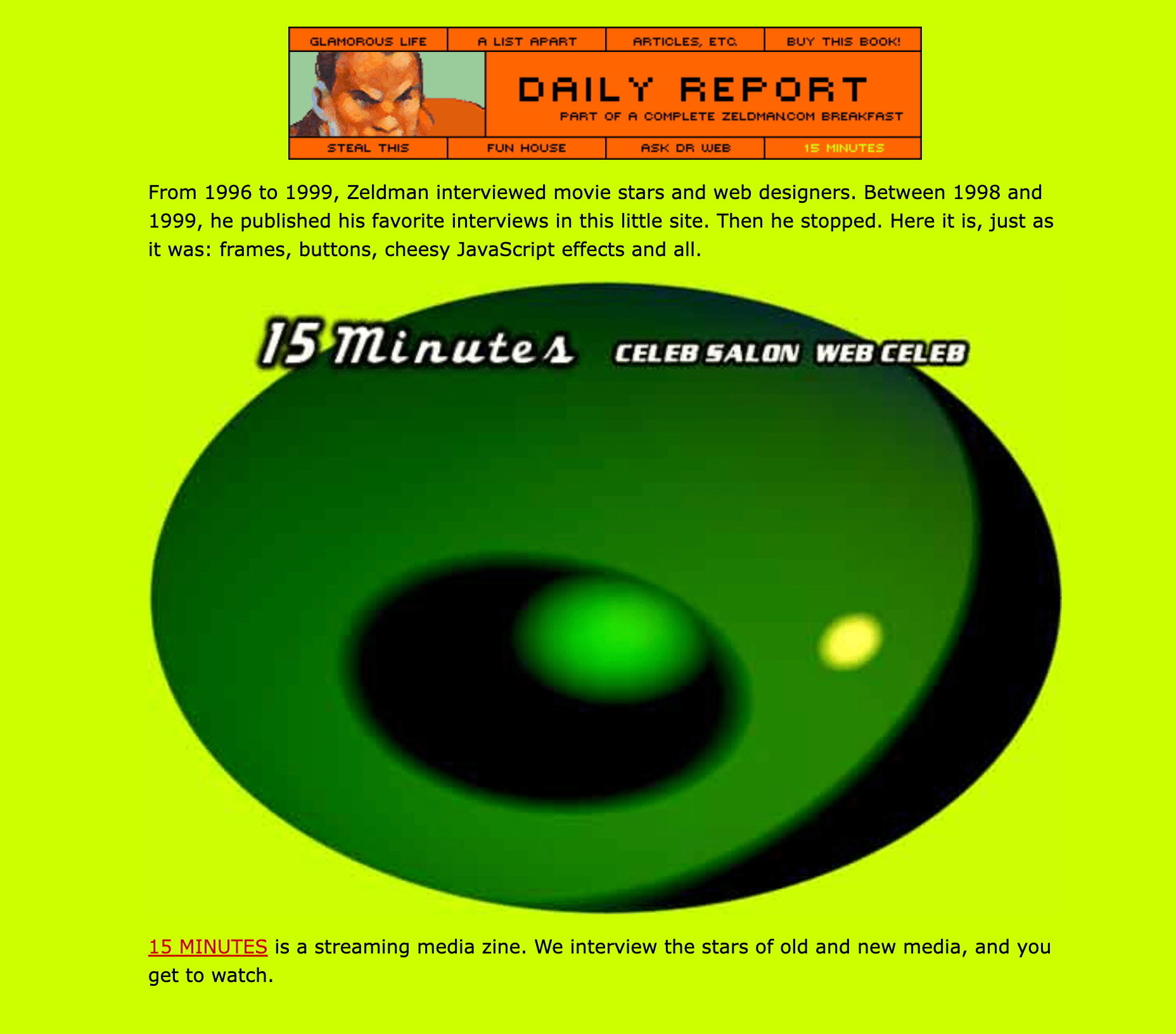 Remembrance of zeldman.coms past
