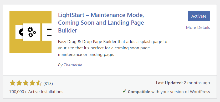 LightStart in WordPress plugin directory