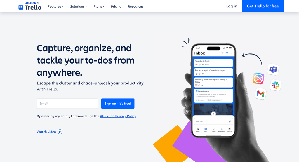 trello homepage