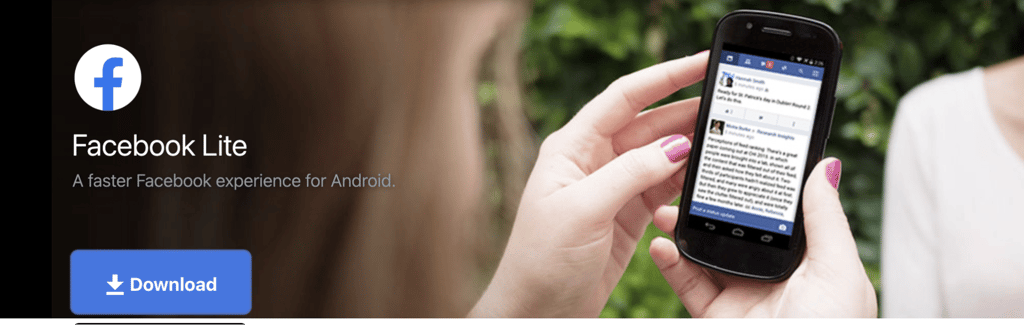 Facebook Lite banner