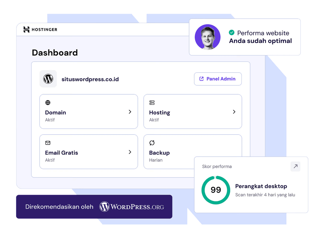 infografis wordpress indonesia hostinger