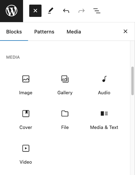 Gutenbergメディアブロック