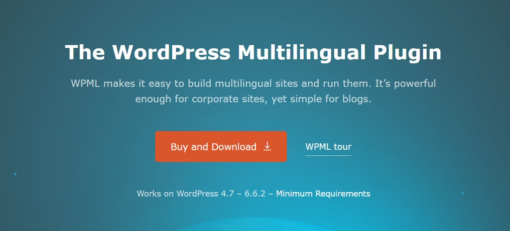 WPML 플러그인 웹사이트 홈페이지