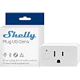 Shelly Smart Plug UL, WiFi, Bluetooth, Zigbee, Matter Outlet with Power Metering, Works with HomeKit, Google Home, Alexa, Hom