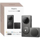 Aqara Smart Doorbell Camera G410 with Chime, 2K, HomeKit Secure Video, 2-Way Audio, Built-in Matter Hub, Wireless/Wired, Supp