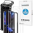 OMOTON 3+2 Pack for Google Pixel 9 Pro XL Screen Protector 6.8 Inch, 3 Tempered Glass Film & 2 Camera Lens Protector, Bubble-