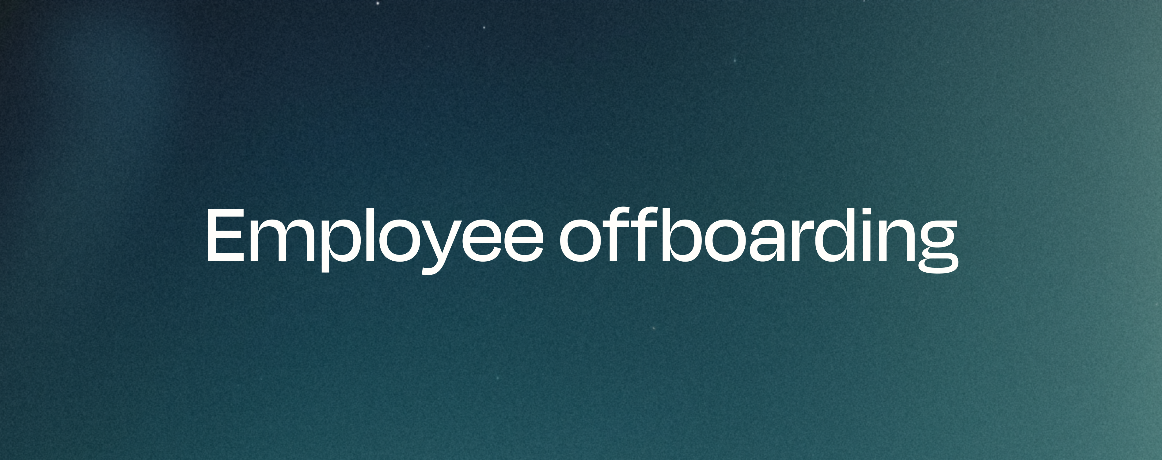 Employee offboarding