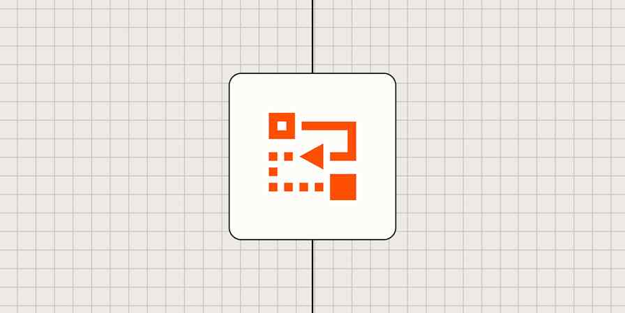 Hero image with an icon representing a process or workflow