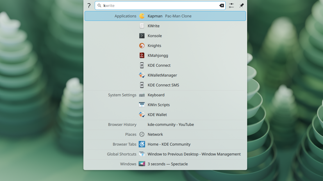 Screenshot Plasma with KRunner