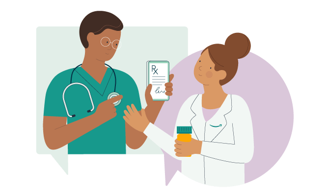 Rx illustration Illustration of doctors with Rx prescription