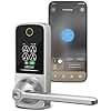 Lockly Secure Pro Smart Lock with Handle - Biometric Fingerprint & Patented Anti-Peep PIN Genie Keypad, Built-in Wi-Fi Keyless Entry Door Lock, App Remote Control, Works with Alexa & Google Assistant
