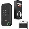 ThorBolt X1 Apple Home Key Lock, iOS ONLY Smart Keyless Entry HomeKit Door Lock with Fingerprint, Keypad Deadbolt Lock Works with HomeKit Over Thread (Border Router Required), IP65 Weatherproof, Black