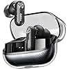 TOZO Crystal Pods Hybrid Active Noise Cancelling Wireless Earbuds, 10mm Drivers Deep Bass, 4 Mics Smart ENC AI Calls, Real-Time AI Translation, 32 EQ via App, Bluetooth 5.4, Crystal Design