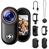 CAMWORLD 4K Mini Body Camera with 64GB Card, Thumb Action Camera Magnetic Mount 1.47" Screen, Wearable POV Camera for TikTok YouTube Vlogging Motorcycle Security
