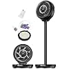 Standing Fan for Bedroom, Omnidirectional 180° Oscillating Quiet Pedestal Floor Fans, 25dB Ultra Quiet DC Cooling Fan Blows Cold Air with Remote, 15 Speed, 3 Modes, 12H Timer, 15-38" Height Adjustable
