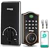 GHome Smart Fingerprint Door Lock for Front Door, 4-in-1 Keyless Entry Deadbolt with Keypad, App Control, Auto Lock, Digital Smart Door Lock for Home Apartment Airbnb Rental Garage