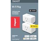 Legrand Radiant® Wi-Fi Matter Smart Plug Matter Hub Required 15A, Easy Setup, Enhanced Compatibility with Apple HomeKit, Google Home, Alexa & SmartThings, Easy Wi-Fi Connectivity w/ Matter (2 Pack)