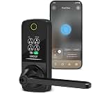 Lockly Secure Pro Smart Lock with Handle - Biometric Fingerprint & Patented Anti-Peep PIN Genie Keypad, Built-in Wi-Fi Keyless Entry Door Lock, App Remote Control, Works with Alexa & Google Assistant