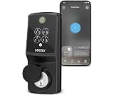Lockly Secure Pro Smart Lock, 0.2s AI Fingerprint Door Lock, Patented PIN Genie Keypad, Keyless Entry Deadbolt for Front Door, Zinc Alloy, IP65 Waterproof, 2 Backup Keys Included