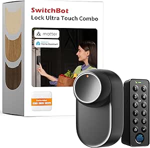 Smart Lock Ultra with Keypad,Fingerprint Door Lock, App Remote Control, Built-in WiFi Keypad Deadbolt, Auto Unlock, Waterproof&Easy Install, Supports Alexa and Google