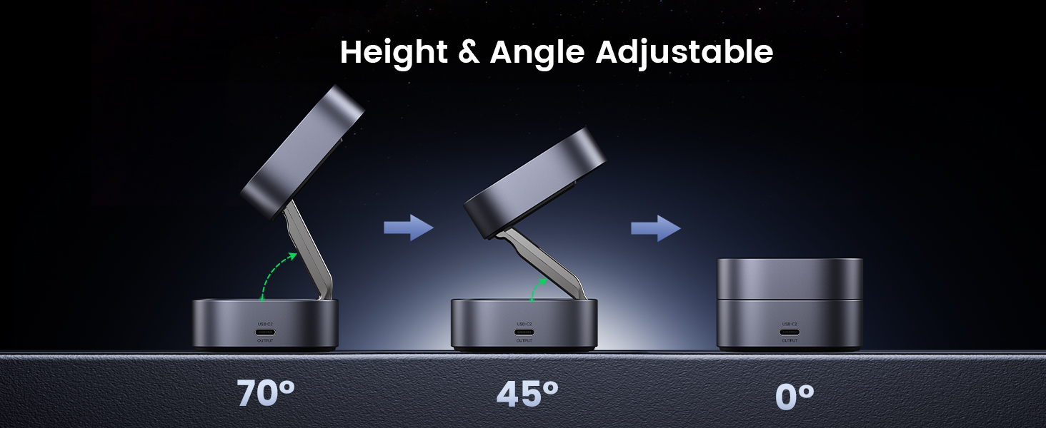 UGREEN 2-in-1 Magnetic Foldable Charging Station, Just play around with the angle until it feels perfect for you.