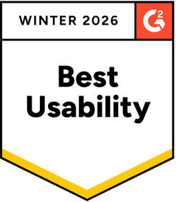 Best Usability - Winter 2026 (G2 Badge)