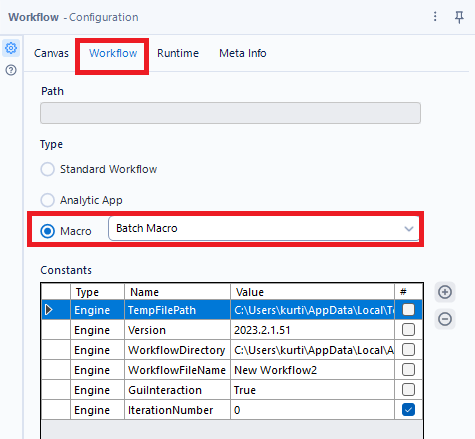 Setting up Batch macro