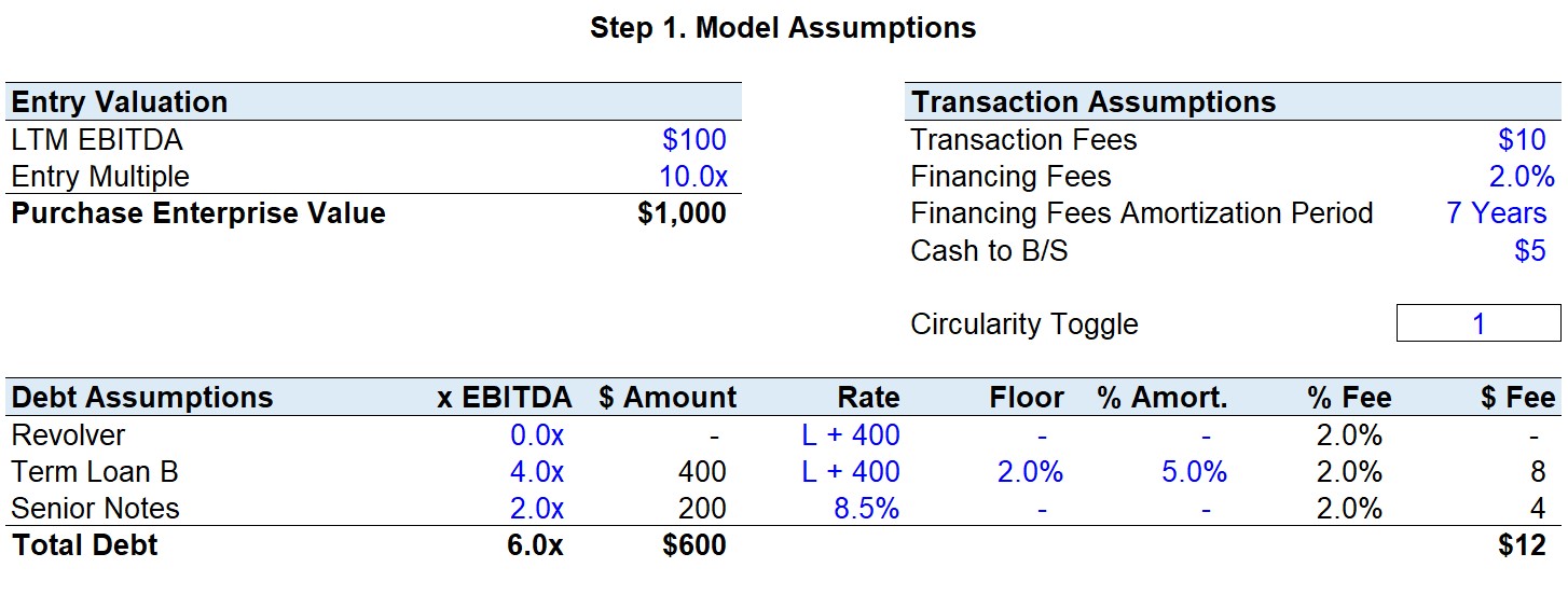 Basic LBO Model Test: Practice Tutorial Guide image 1