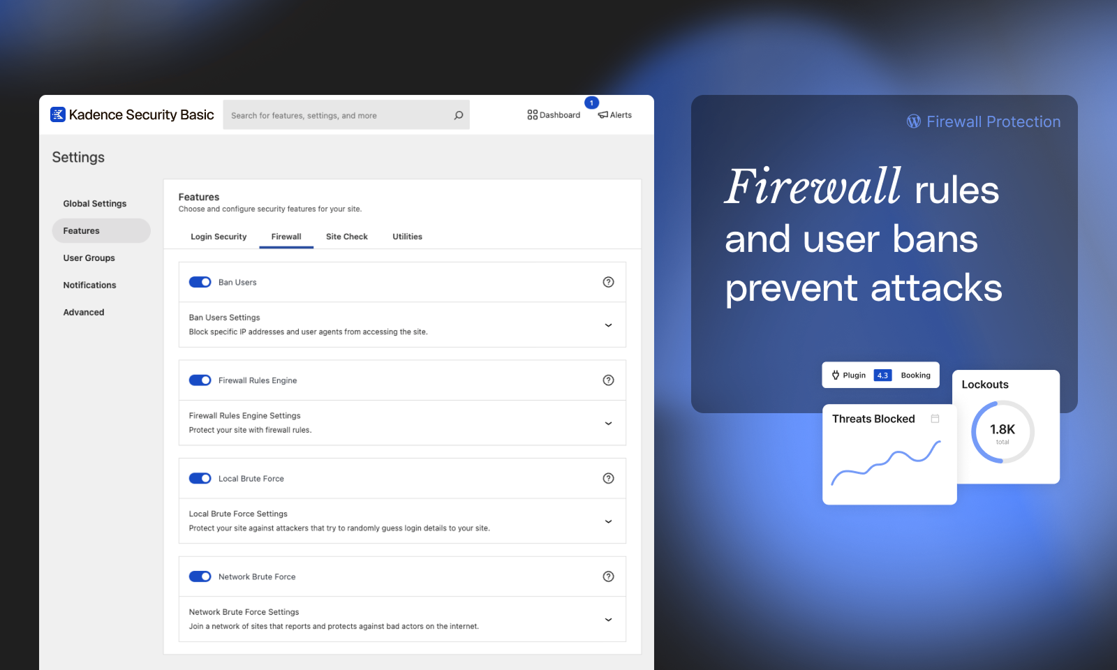 Firewall rules, Block Bad Bots, and Ban User Agents with Lockouts