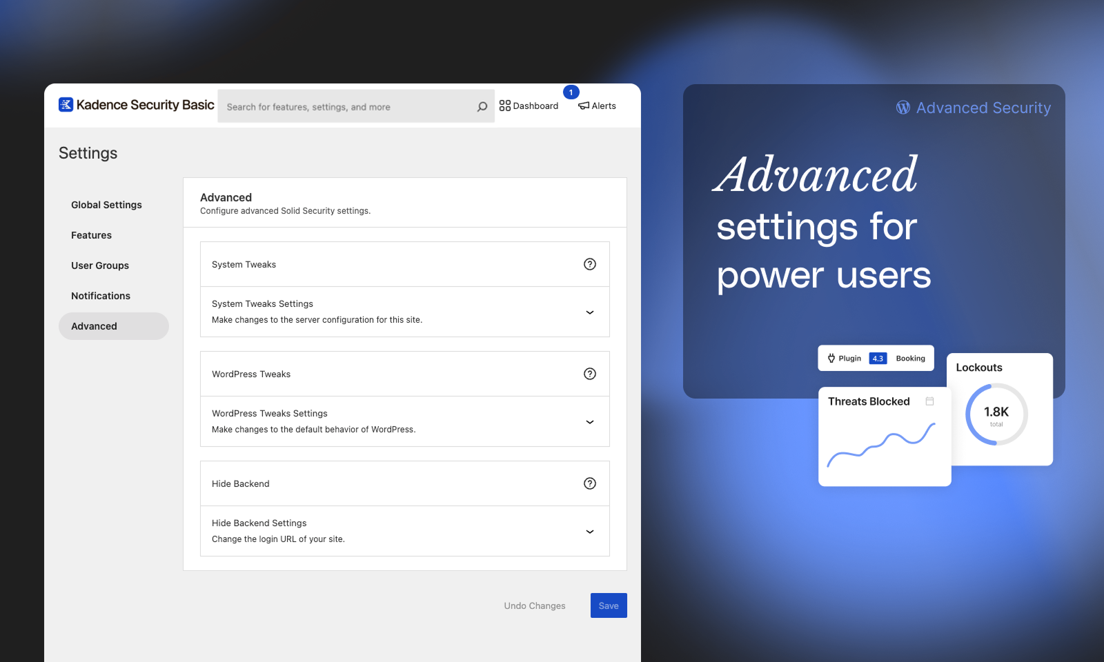 Advanced Security Settings for power users