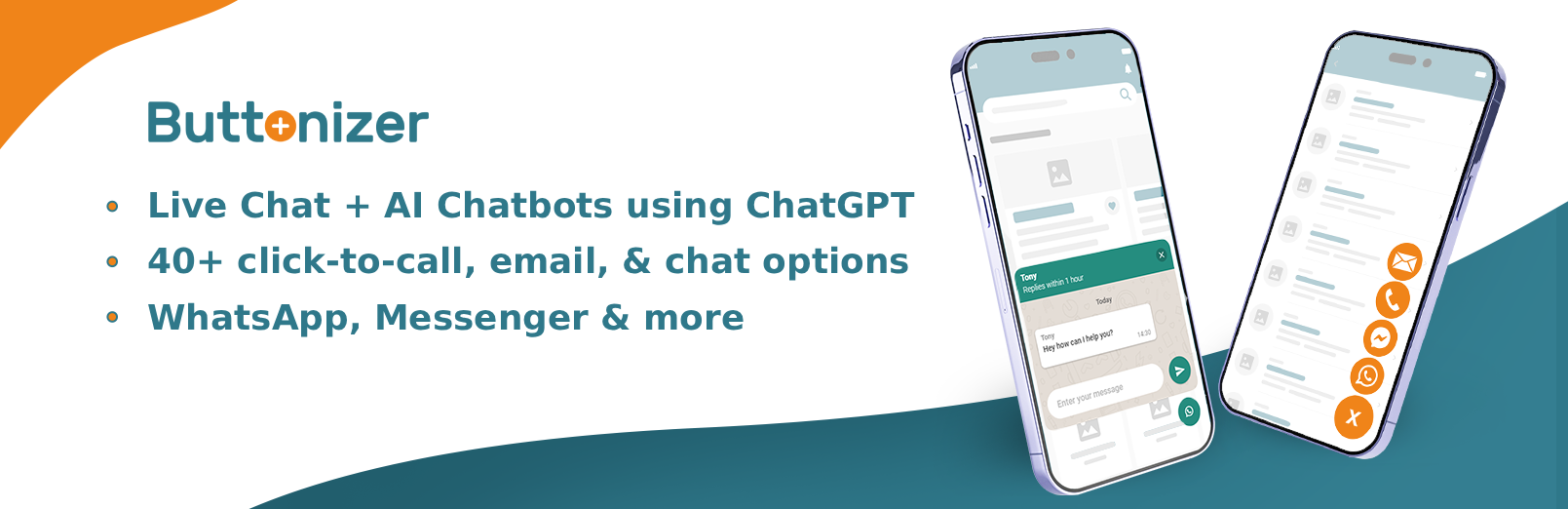 Buttonizer – Live Chat, AI Chatbot, Call, Chat, Contact Button