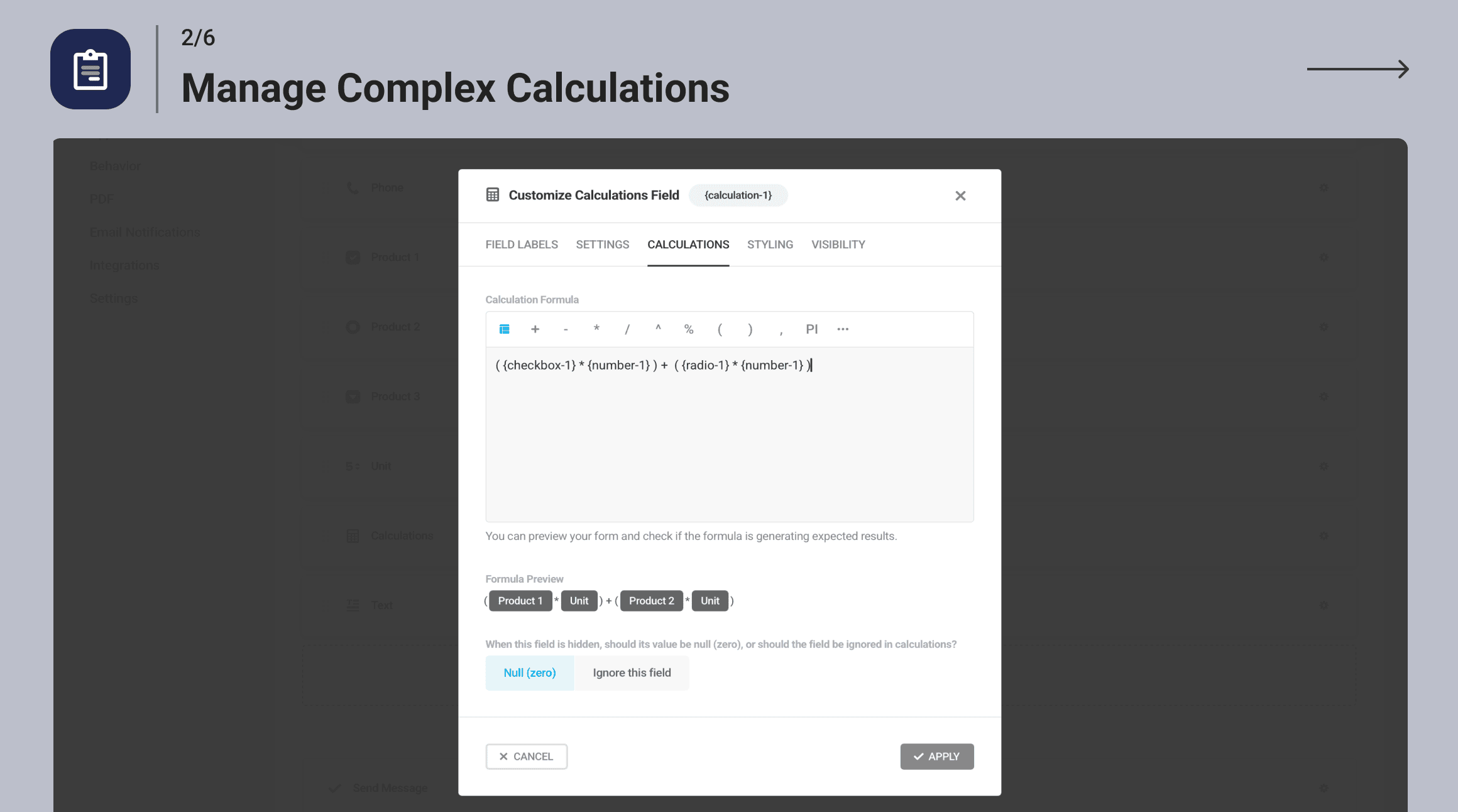 Manage Complex Calculations
