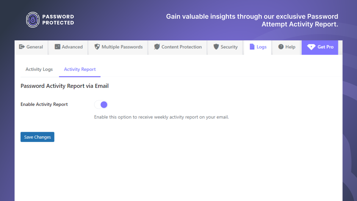 Gain valuable insights through our exclusive Password Attempt Activity Report.