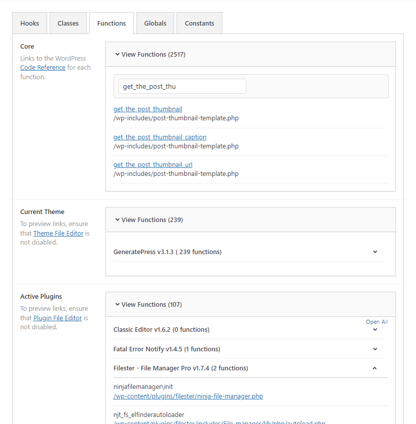 Globals module