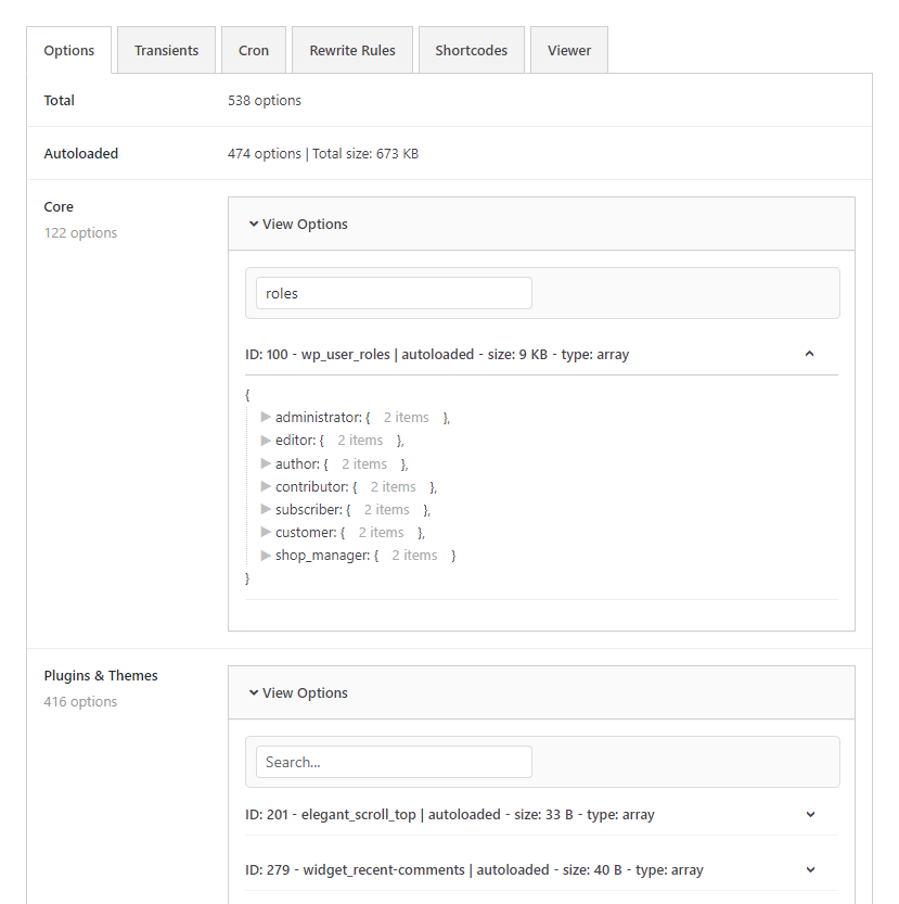 Options module
