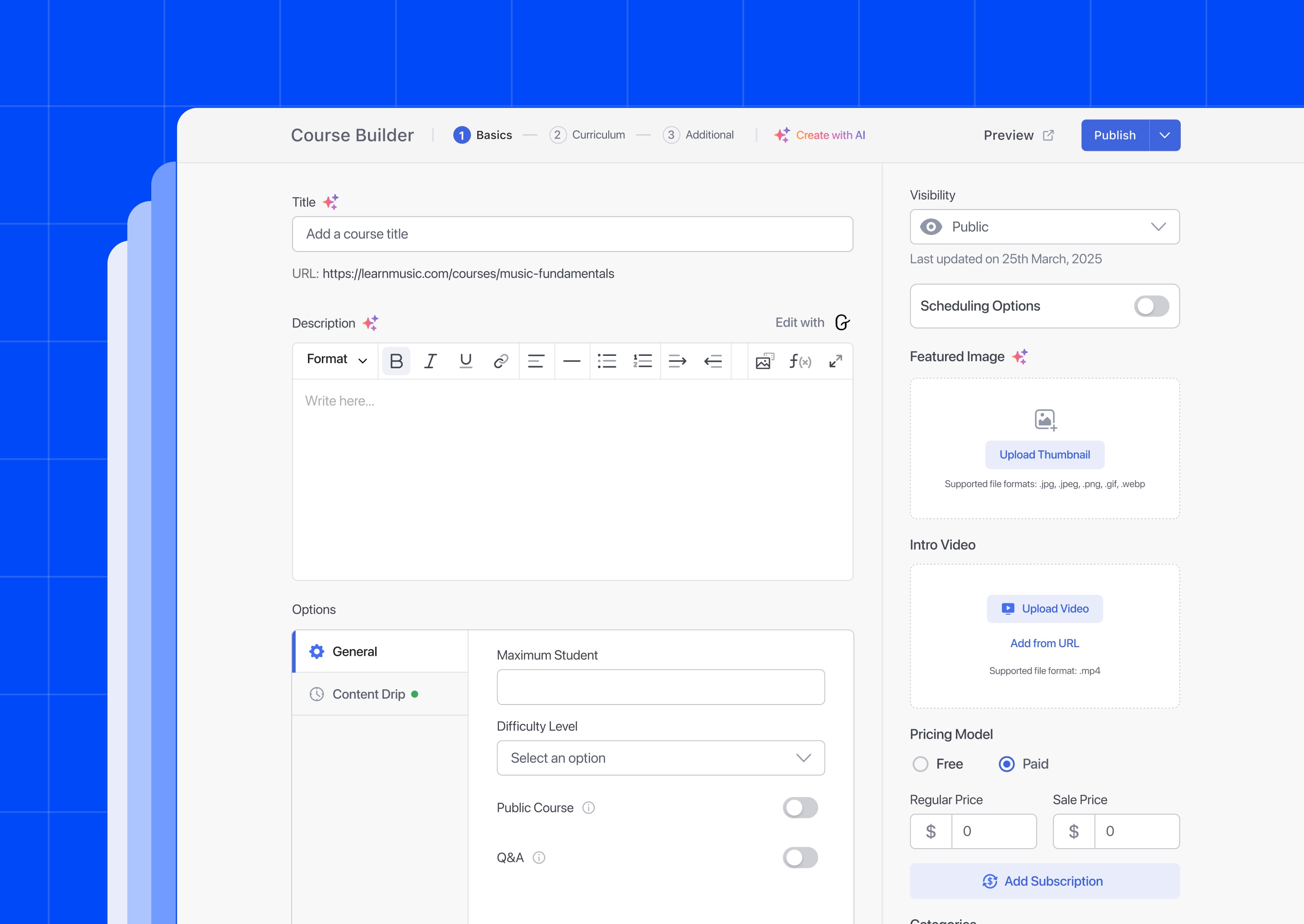 Course Builder: More organized and intuitive interface for seamless course creation