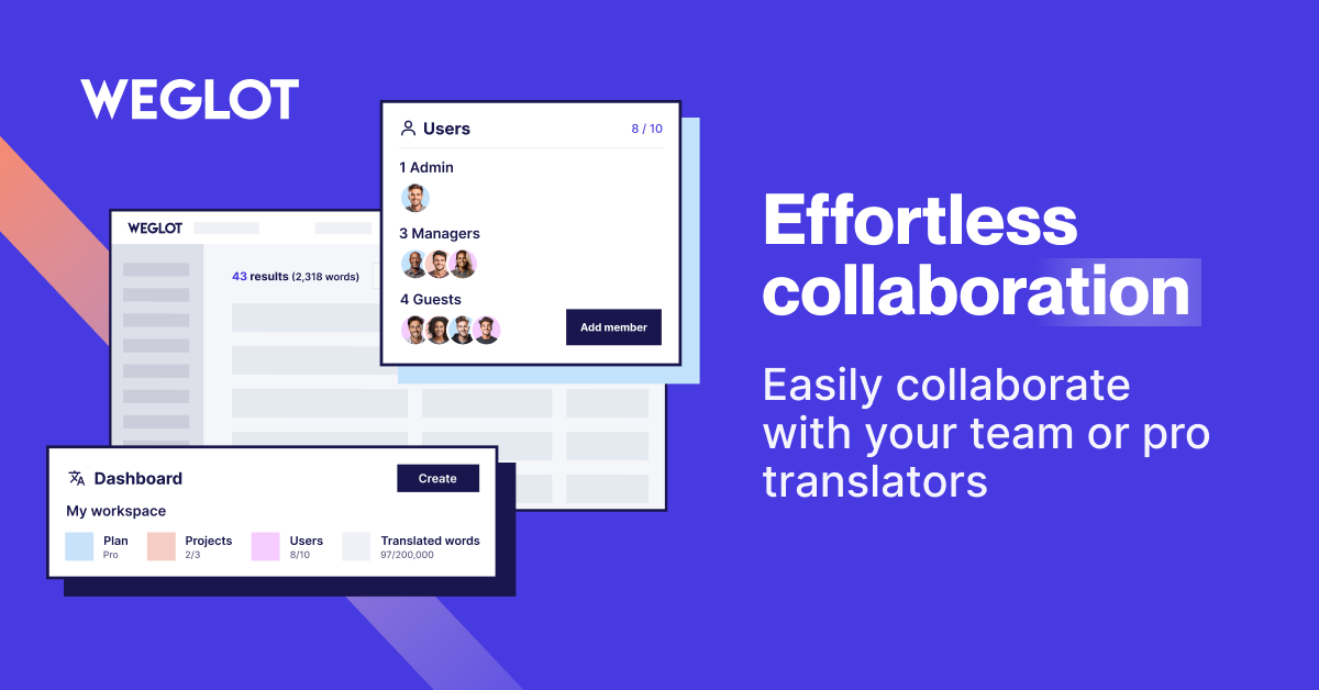 Create your translation team and collaborate with members