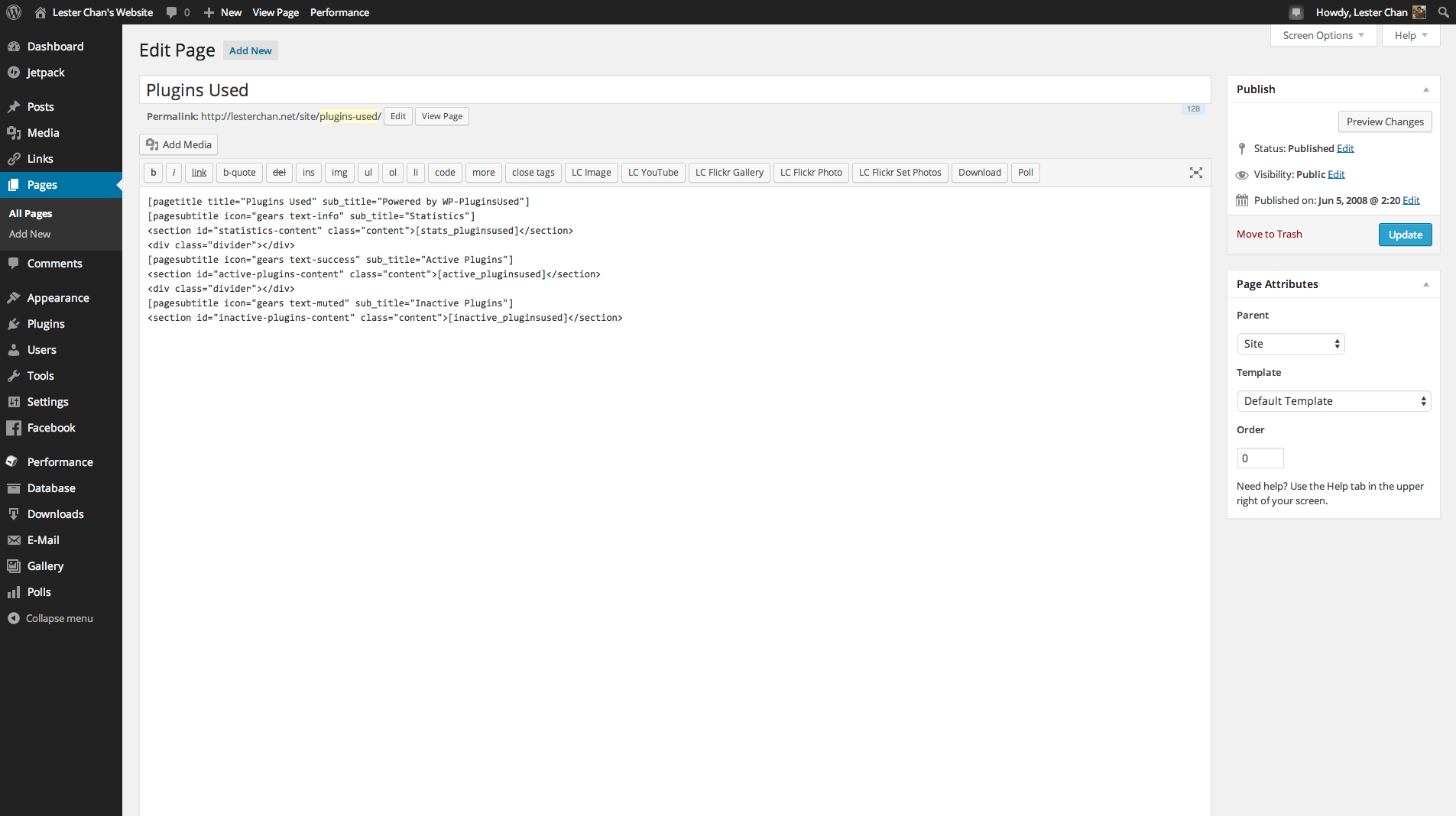 Embed ShortCode Into Page