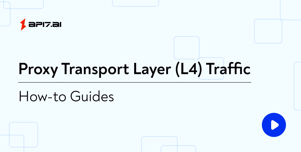 Proxy Transport Layer (L4) Traffic