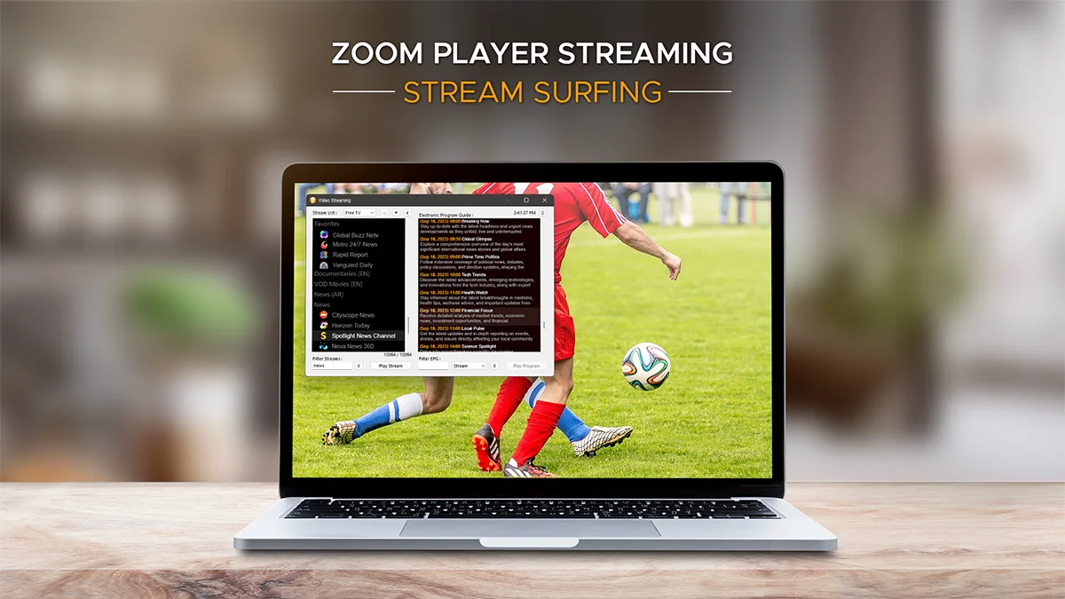 Zoom Player STREAM - Channel Surfing