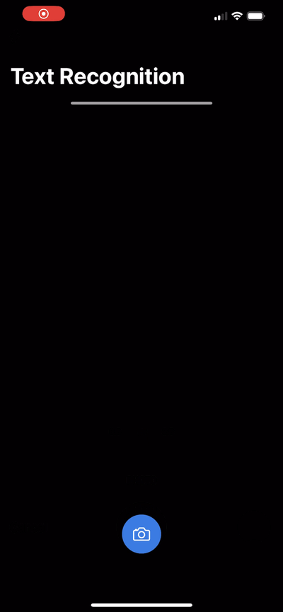 video of scanning a card and it being converted to text