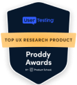 UserTesting Proddy award 2024 Top UX Research Product