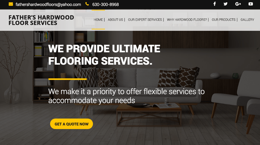 Father's Hardwood Website Father's Hardwood website made with the Visual Composer for WordPress