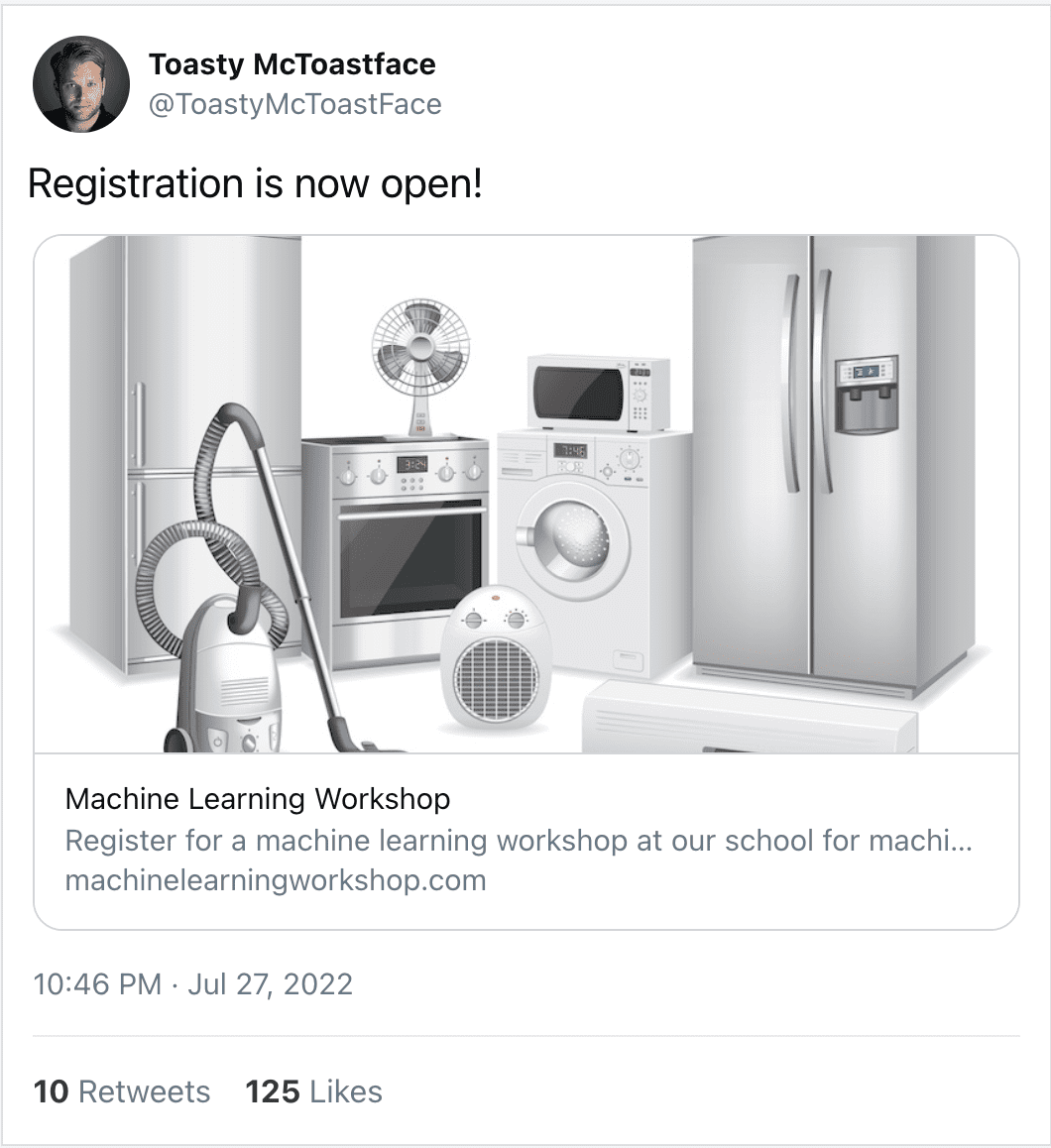 Carte Twitter de l'atelier sur le machine learning