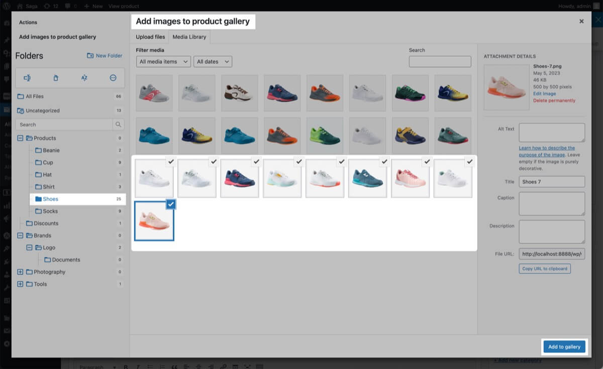 Bulk select and add images to product gallery using CatFolders
