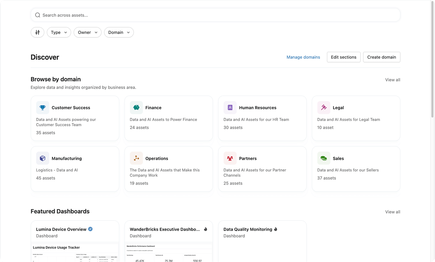 Organize and discover data and AI