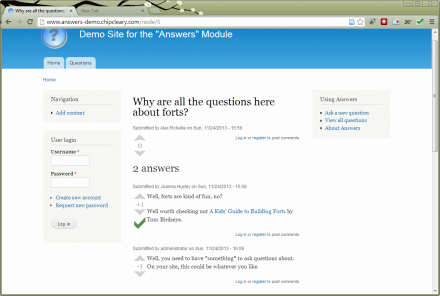 View a question and its answers