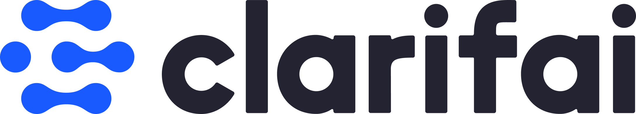 Logotipo colorido principal da Clarifai
